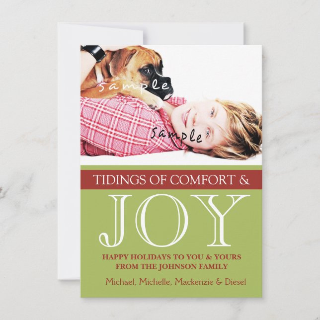 Tarjeta fotográfica de Navidad para mascotas (Anverso)