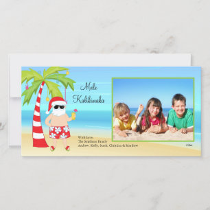 Tarjeta fotográfica de Navidad para Navidades hawa