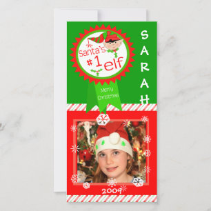 Tarjeta fotográfica de Navidad para niños/bebés pe