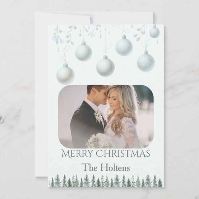 Tarjeta fotográfica de Navidad personalizada para  (Anverso)