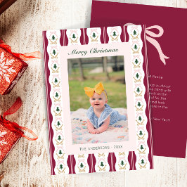 Tarjeta fotográfica de Navidad personalizado Burgu