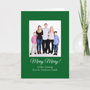 Tarjeta fotográfica de Navidad plegada por persona