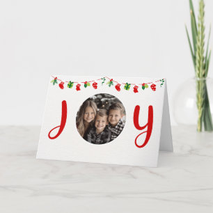 Tarjeta fotográfica de navidad Radiant Joy