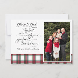 Tarjeta fotográfica de Navidad Religous Luke Bible