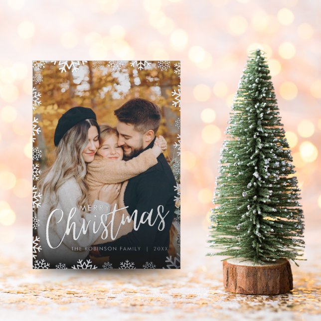 Tarjeta fotográfica de Navidad Snowflake (Subido por el creador)