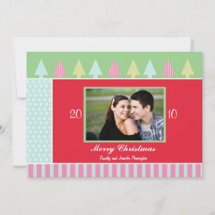 Tarjeta fotográfica de navidades de árboles frutal