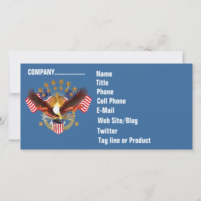 Tarjeta fotográfica de negocios SOA 2 Horiz. Véase (Anverso)