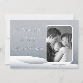 Tarjeta fotográfica de nieve congelada