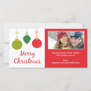 Tarjeta fotográfica de Ornaments de Navidad 2011