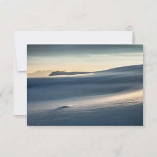 Tarjeta fotográfica de paisajes de nieve de Norueg