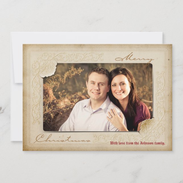 Tarjeta fotográfica de papel antiguo de XMAS para  (Anverso)