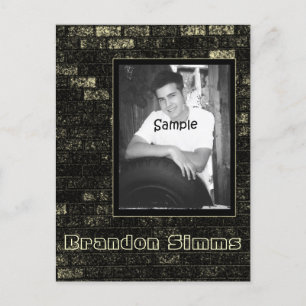 Tarjeta fotográfica de pared de ladrillo grueso