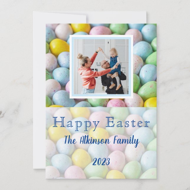 Tarjeta fotográfica de Pascua, opción de descarga  (Anverso)