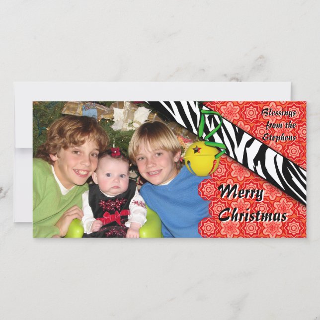 Tarjeta fotográfica de patrón mixto para vacacione (Anverso)