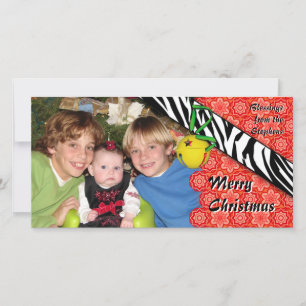 Tarjeta fotográfica de patrón mixto para vacacione