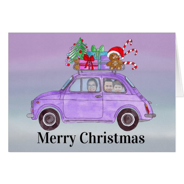 Tarjeta fotográfica de personalizable de coches pa (Anverso (Horizontal))