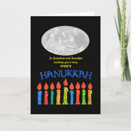 Tarjeta fotográfica de personalizable Hanukkah, ve