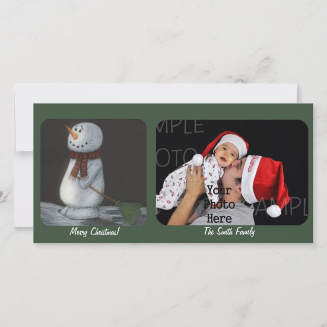 Tarjeta fotográfica de Personalizado de Navidades  (Anverso)