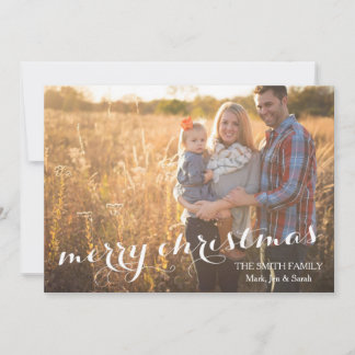 Tarjeta fotográfica de Personalizado navideño Merr