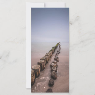 Tarjeta fotográfica de playa del Mar Báltico