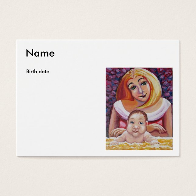 tarjeta fotográfica de recién nacido (Frente)