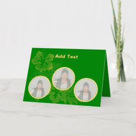 Tarjeta fotográfica de Relieve metalizado dorado v