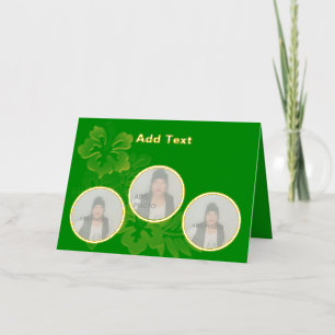 Tarjeta fotográfica de Relieve metalizado dorado v