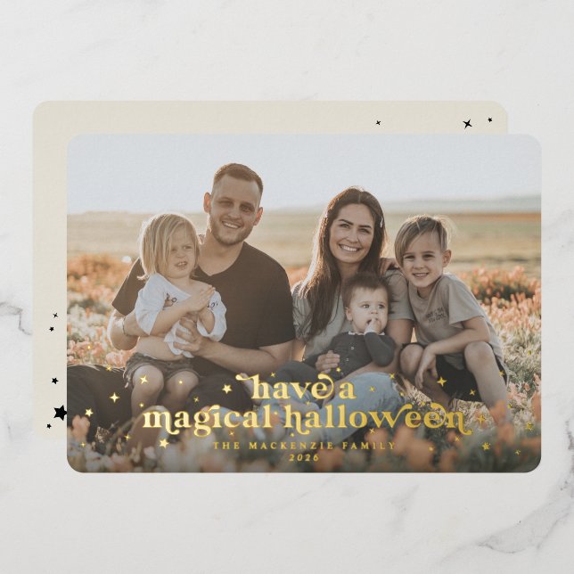 Tarjeta fotográfica de Relieve metalizado retro Fo (Anverso/Reverso)
