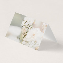 Tarjeta fotográfica de rosas blancas fundidas Boda