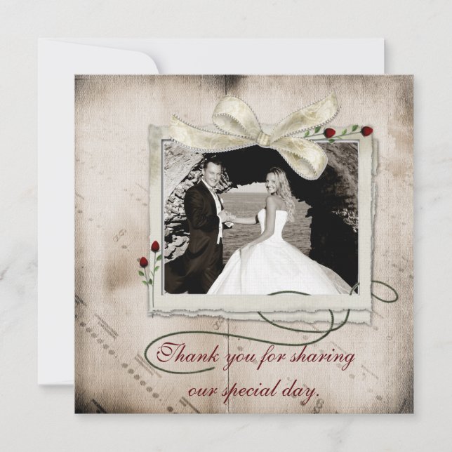 Tarjeta fotográfica de Rosas de Notas musicales (Anverso)