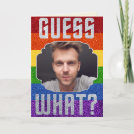 Tarjeta fotográfica de salida de Purpurina LGBT
