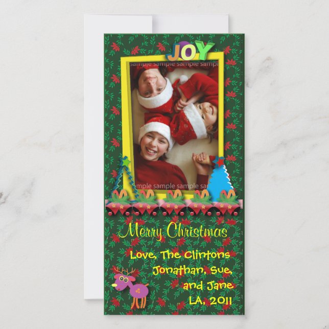 Tarjeta fotográfica de saludo de los navidades: Al (Anverso)