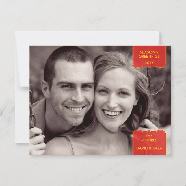 Tarjeta fotográfica de saludos de temporada (Anverso)