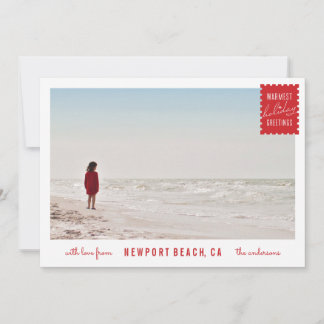 Tarjeta fotográfica de saludos de vacaciones