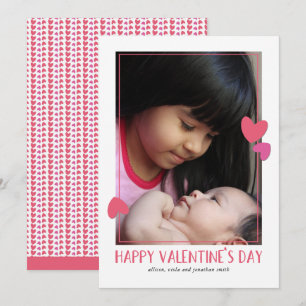 Tarjeta fotográfica de San Valentín de Corazones B