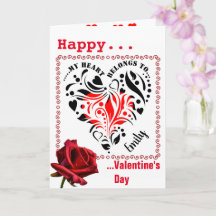 Tarjeta fotográfica de San Valentín de diseño card