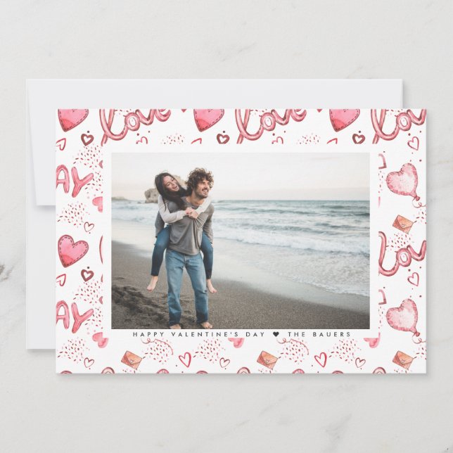 Tarjeta fotográfica de San Valentín de doble cara  (Anverso)