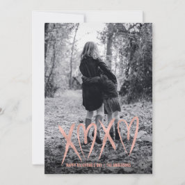 Tarjeta fotográfica de San Valentín de oro cepilla