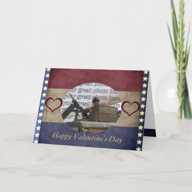 Tarjeta fotográfica de San Valentín militar (Anverso)
