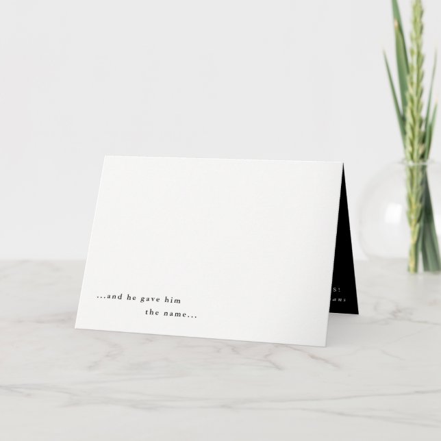 Tarjeta fotográfica de simplicidad para Navidades  (Anverso)