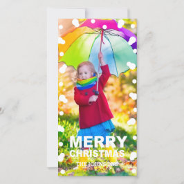 Tarjeta fotográfica de Snowflakes para navidades