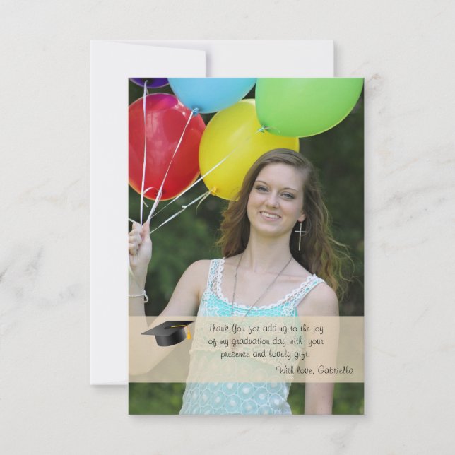 Tarjeta fotográfica de transparencia de graduación (Anverso)