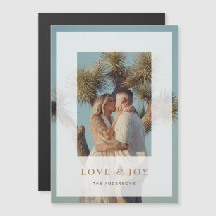 Tarjeta fotográfica de vacaciones de amor y alegrí