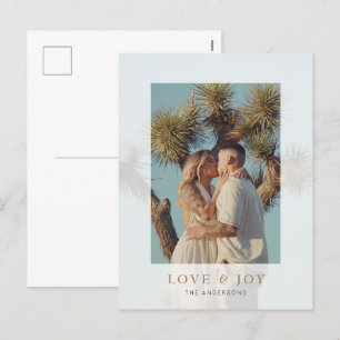 Tarjeta fotográfica de vacaciones de amor y alegrí
