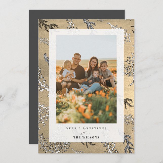 Tarjeta fotográfica de vacaciones de Coral Gold pa (Anverso / Reverso)