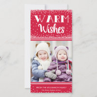 Tarjeta fotográfica de vacaciones de deseo cálido 