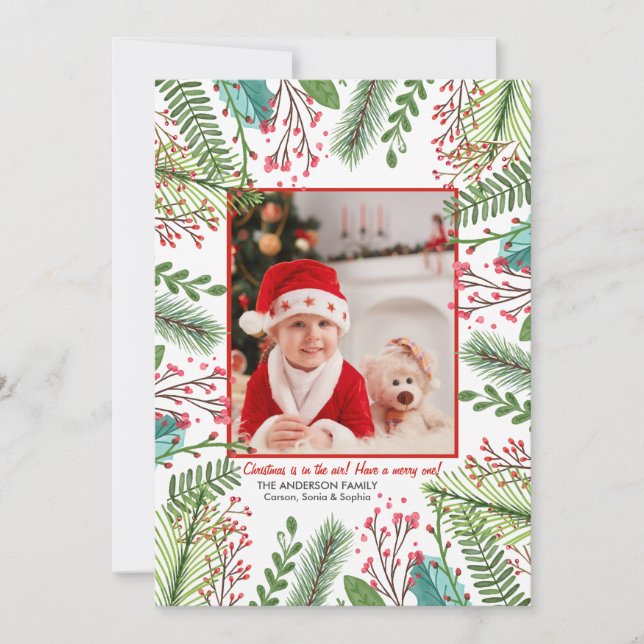 Tarjeta fotográfica de vacaciones de invierno acua (Anverso)