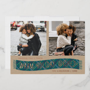 Tarjeta fotográfica de vacaciones de invierno con 