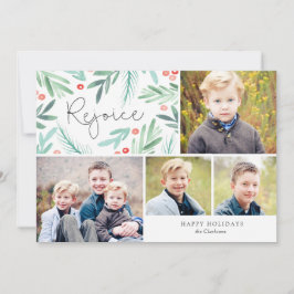 Tarjeta fotográfica de vacaciones de invierno para