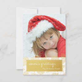 Tarjeta fotográfica de vacaciones de Navidades bla
